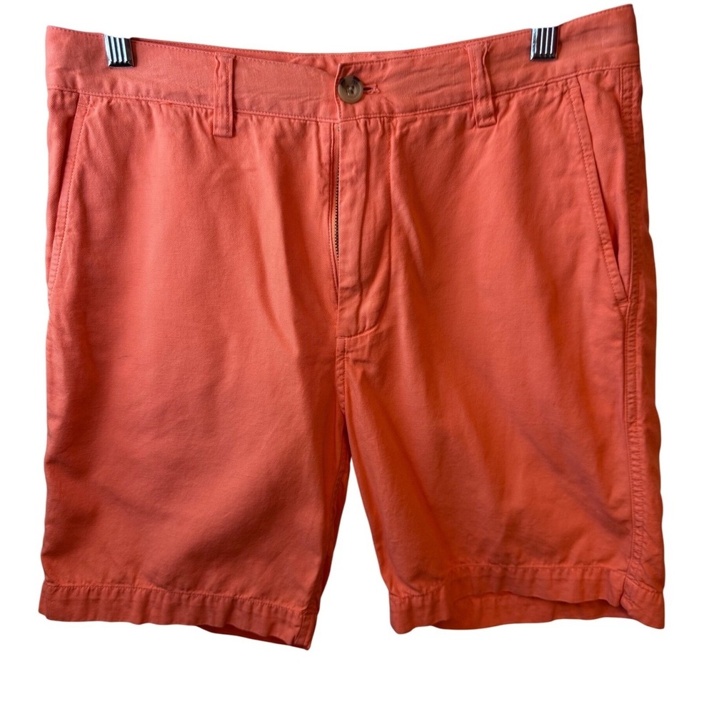 SALE Vineyard Vines Chino Mens Breaker Shorts Sz 30 Coral Orange Vaca Beach Golf